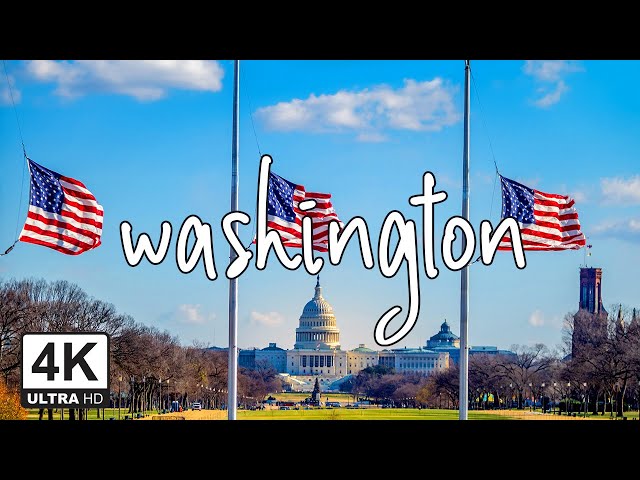 Washington DC 4K - Beautiful Relaxing Music to Relieve Anxiety (4k UHD)