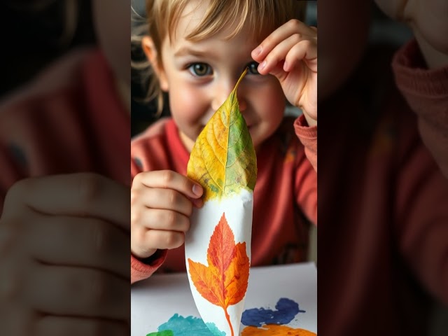 🌿 Easy Leaf Printing for #Kids | Fun Nature #Craft #DIY Ideas