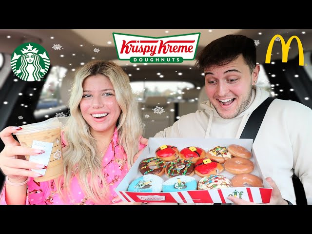 Trying NEW Christmas Items From Fast Food Restaurants!