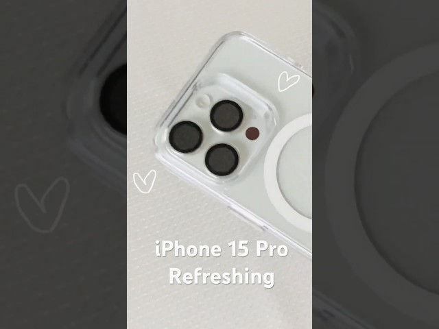 iPhone 15 Pro Refresh📱✨ MagSafe Case & Camera Lens Cover #iphone15pro #refreshing #shorts