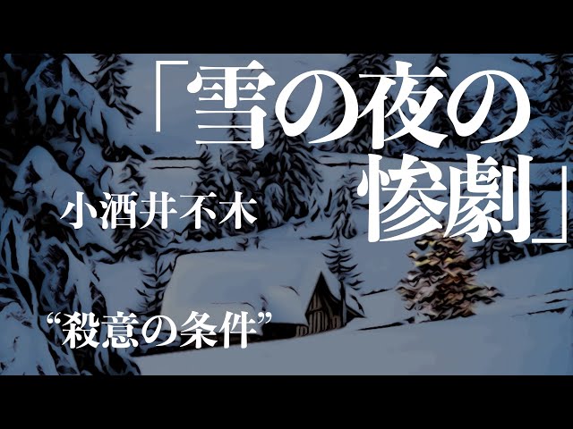 【ミステリー/推理小説/朗読】小酒井不木/雪の夜の惨劇・前半【無料】