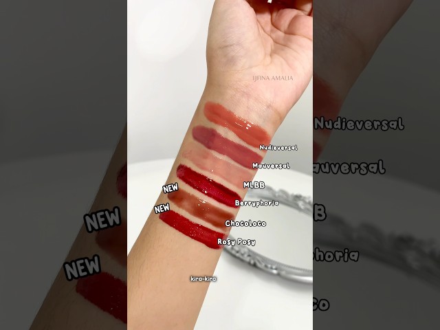 Swatch New shade MOP-G.W.S Plump Gloss!!!😱😍#racunshopee #makeup #glowup #makeupmurah