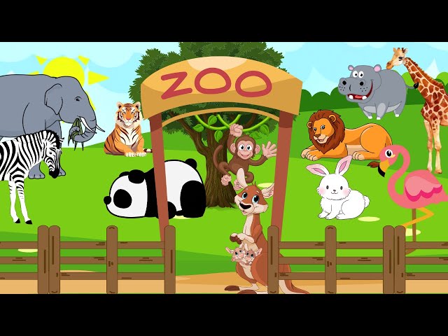 Animals Names and Sounds for Kids | Zoo Animals, Wild Animals, Pet Animals and Farm Animals