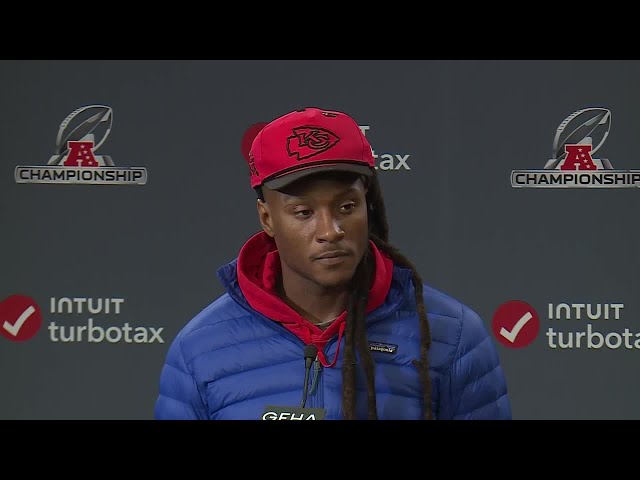 Chiefs wide receiver DeAndre Hopkins speaks ahead of AFC Championship Game