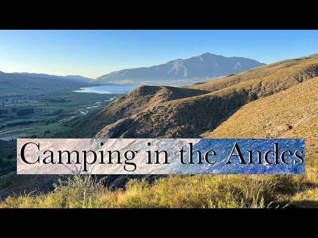 Camping in Argentina. The silence of the local Andes. Mountains and lakes, sunrises and sunsets.