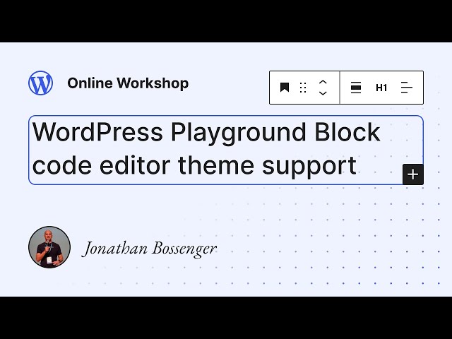 WordPress Playground Block code editor theme support