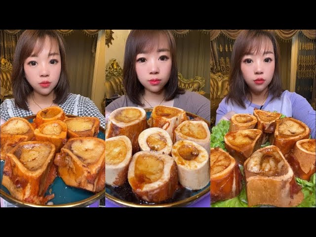 MUKBANG beef bone marrow ASMR  - The best of delicious alice food #242