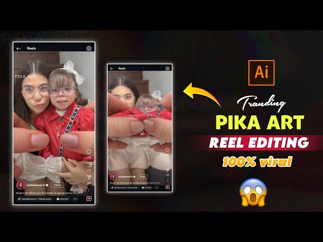 Pika art new trending reel video editing || men broken reel video editing