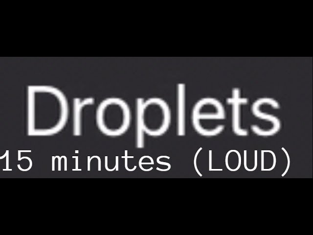 Droplets Alarm 15 minutes (LOUD)