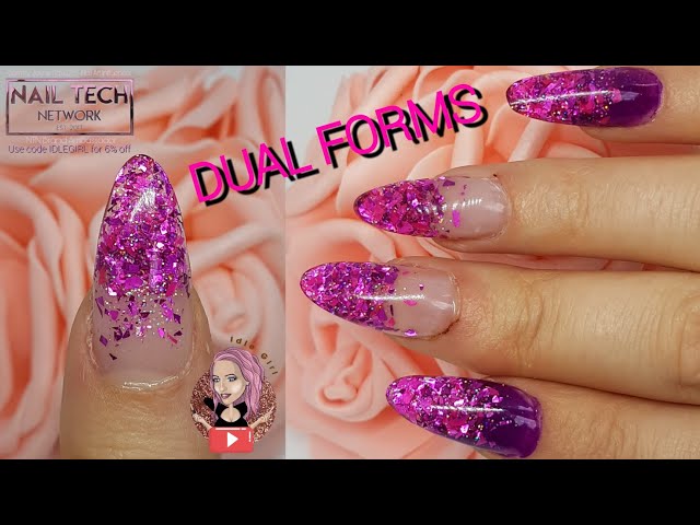 WATCH ME DO MY NAILS WITH DUAL FORMS | ACRYLIC NAILS | GLAM AND GLITS | IdleGirl