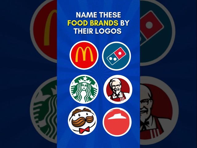 Can You Name These Food brands By Their logos🍟🍖