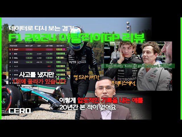 [ 케로군의 그랑프리 리뷰 ] 데이터로 다시보는 F1 2024 이탈리아GP