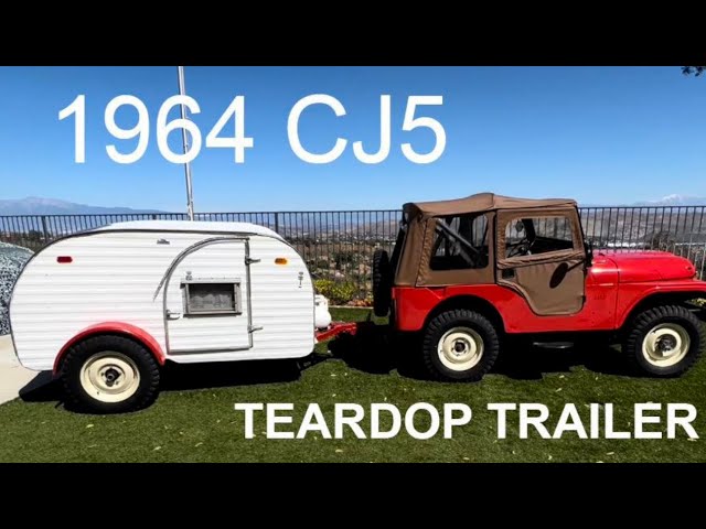 Willys Jeep 1964 CJ5 with Teardrop trailer walk around