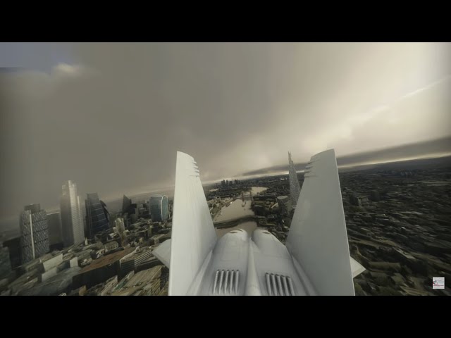 F/A-18 Tail Ride over London VR180 3D