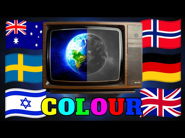 How The World Transitioned To COLOUR TV 🌍 | 🇦🇺🇩🇪🇸🇪🇳🇴🇮🇱