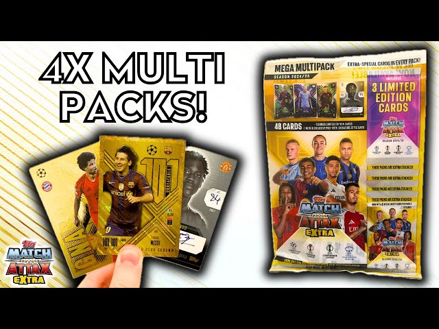 MESSI LEGEND 101 & GOLD EDGE HIT! | TOPPS MATCH ATTAX EXTRA 2024/2025 | 4X MEGA MULTIPACK OPENING!