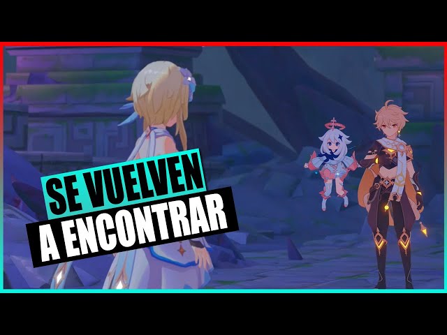 Genshin Impact - Éter se encuentra con Lumina después de mucho tiempo separados (escena)