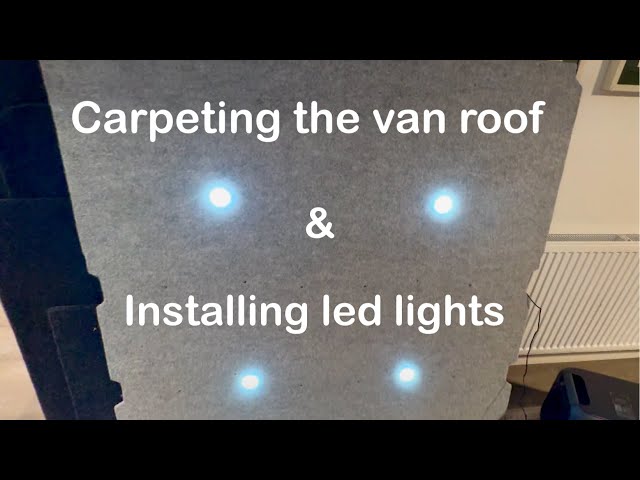 Fitting four way stretch carpet & led spotlights to my DIY motorcycle carrying camper conversion #13