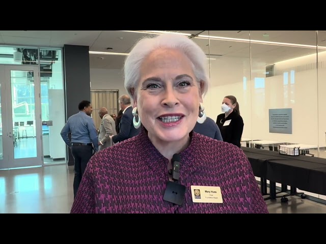 Mary Huss at SEIC Dedication Ceremony in SFSU - interview by Ding Ding TV