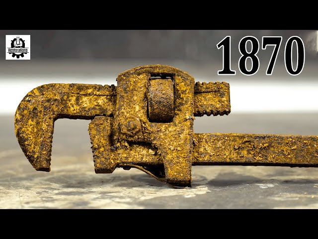 1870 Heavy Rusty Adjustable Wrench Restoration | Vintage Tools Restoration