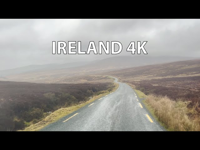 Wicklow Mountains National Park 4K - Scenic Drive - Heavy Rain