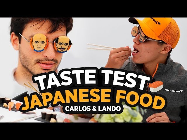 Carlos Sainz and Lando Norris Try Japanese Food