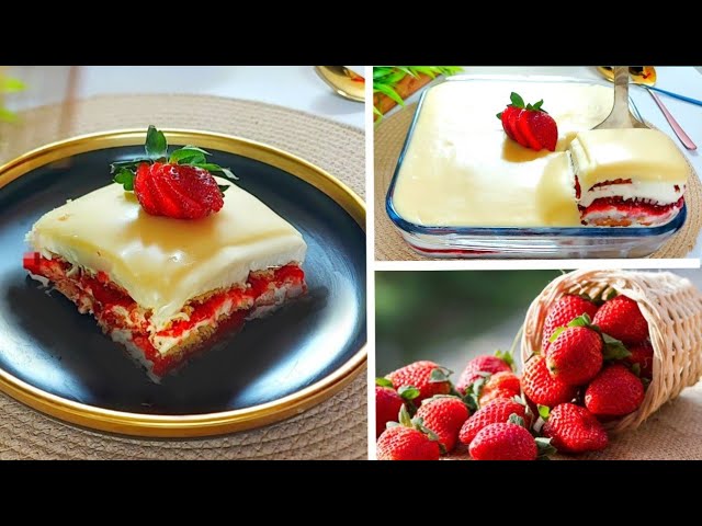 Most Delicious Strawberry Dessert Recipe 😋 |Arabian Dessert | Dessert Recipes .