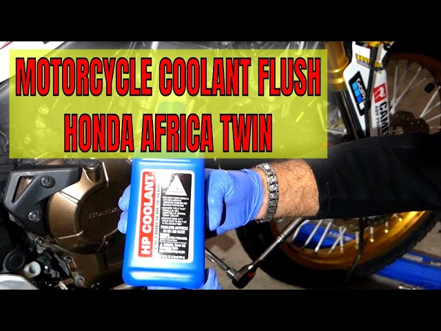 HOW TO FLASH REPLACE  MOTORCYCLE COOLANT  HONDA AFRICA TWIN 2017