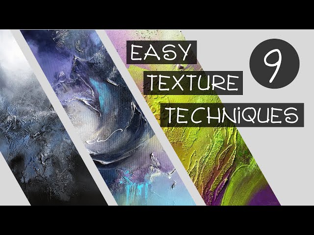 9 BEST EASY Texture Painting Techniques on Canvas | Intensive Tutorial + EN/FR/ES/CN/DE Subs