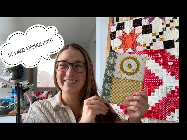 How to Make a Journal/Notebook cover, quilted book cover tutorial