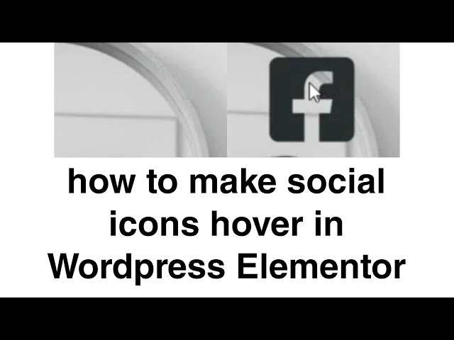 How do I make icons hover on images with Elementor Free on a WordPress website