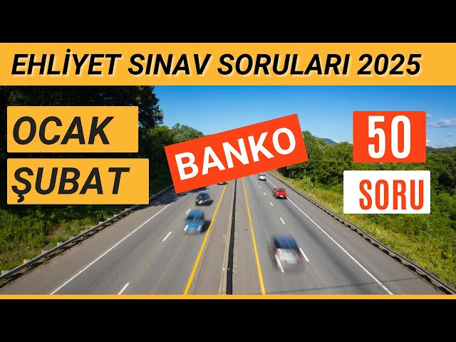 Ehliyet Sınav Soruları 2025 | Ocak, Şubat Çıkmış MEB Ehliyet Sorularını Çöz