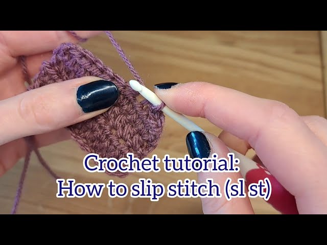 How to do a slip stitch (sl st) - crochet tutorial for beginners