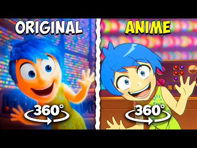 360º VR Inside Out 2 Original vs Anime (Inside Out Animation)