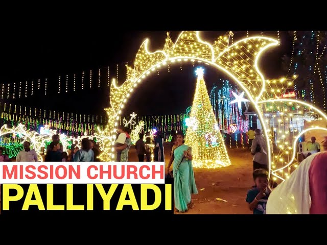 Kristucoil London Mission Church, Palliyadi ✨ | Grand Light Decoration on Ground 🎆 | Kanyakumari 🇮🇳