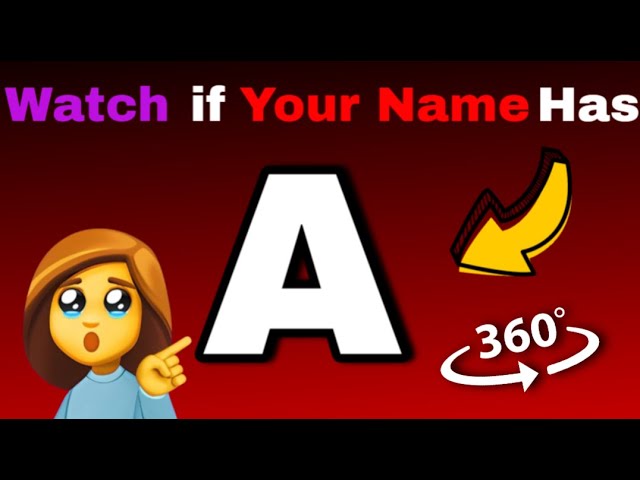 360 VR Video Watch This If Your Name Has The Letter A In It...