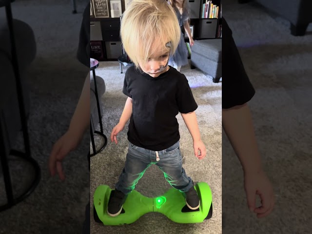 Jakie Jake riding his Big Sisters Hoverboard! Be SAFE!!!#hoverboard #ninjakids #familytime