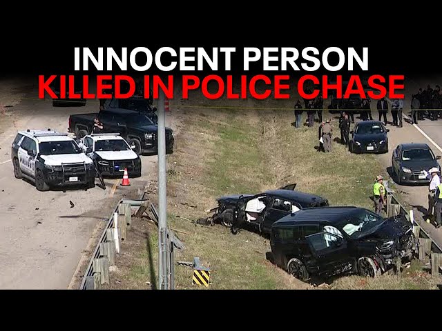 Innocent person killed after Dallas police chase ends in crash, shooting in Red Oak