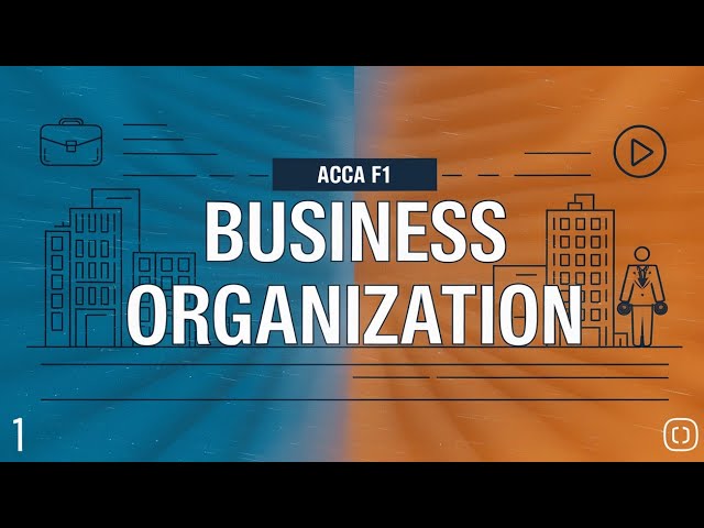 CH ~ 1 The Business Organization || ACCA F1 (Business & Technology) || Full Chapter || 2025