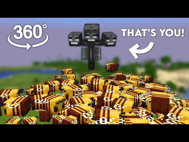 Minecraft but You're a Wither Fighting an Army of Bees...