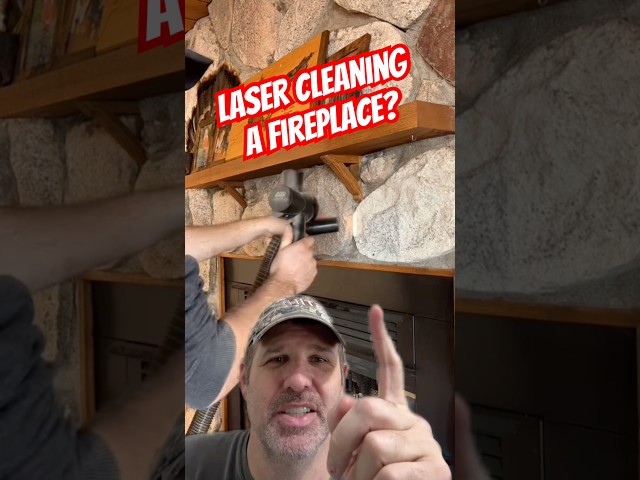 Laser Cleaning A Fireplace?  #tools #contractor #remodel