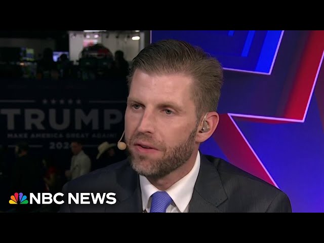 Eric Trump says his father's new RNC speech is 'incredibly positive'