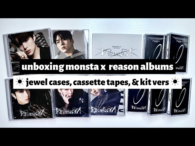 ☼ unboxing monsta x reason albums ☀︎ jewel cases, cassette tapes, & kit versions ☼