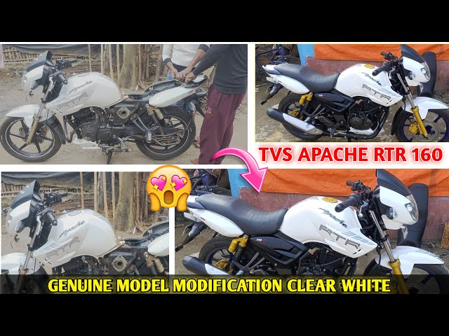 TVS Apache RTR 160/180 (Old Model) Clear White | Genuine Modifications for a Stunning Look