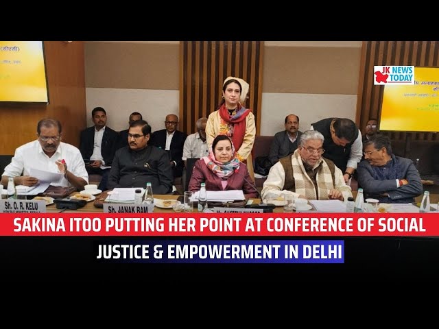 Sakina Itoo putting her point at Conference of Social Justice & Empowerment in Delhi | JK News Today