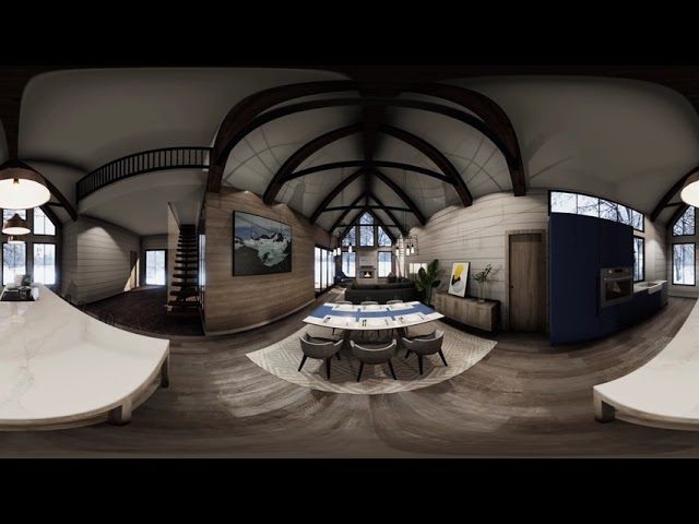 Winter House 360°  - SketchUp project rendered with VORTEK Spaces