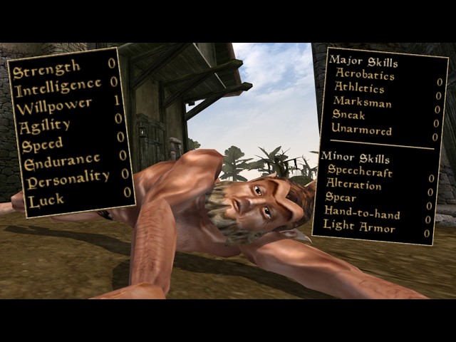 I Started Morrowind with (almost) Everything at ZERO