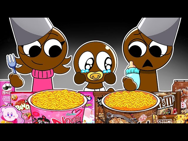 SPRUNKI Animation - BRUD FAMILY Convenience Store Pink Brown Food | Incredibox ASMR Mukbang