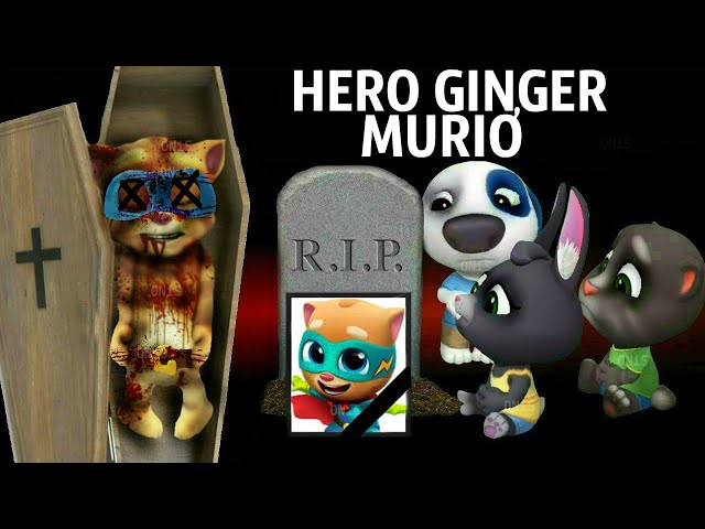 TALKING HERO GINGER MURIÓ - My Talking Tom Friends - AMONG US - R.I.P HERO GINGER