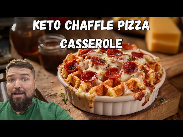 Keto Chaffle Pizza Casserole | Low Carb So GOOD! - Must Try